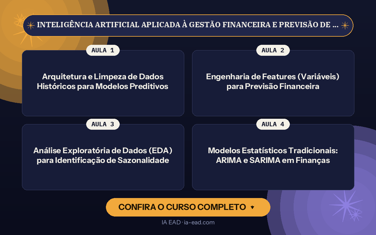 Capa do curso Inteligência Artificial Aplicada à Gestão Financeira e Previsão de Fluxo de Caixa